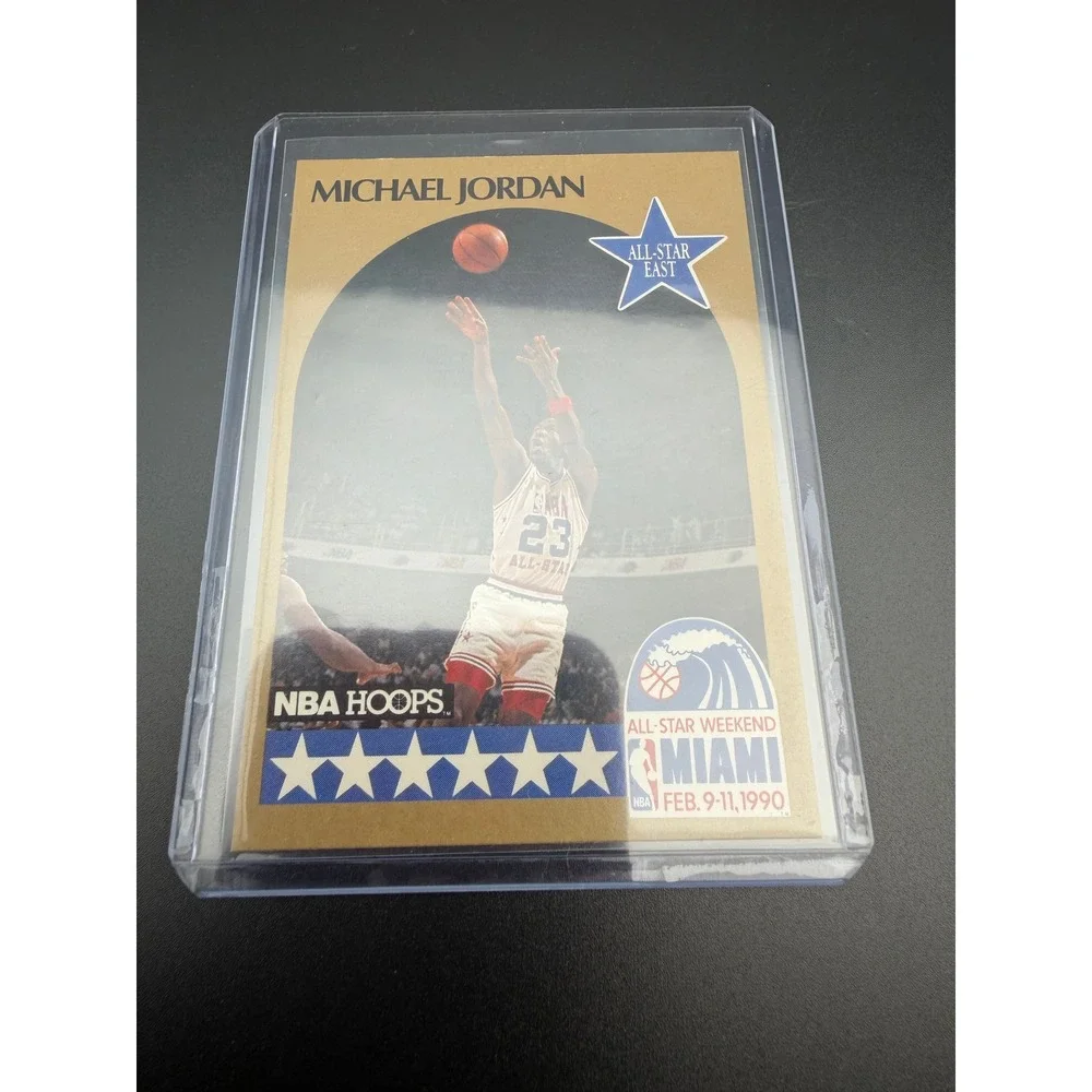 1990 NBA Hoops Michael Jordan All-Star East Card 5 Chicago Bulls Gold Border